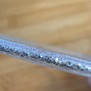 SPARKLY SILVER PLASTIC GLITTER BANGLE BRACELET UNBRANDED